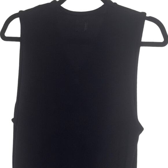 Vintage V-Neck Pullover Sweater Vest, Knit Stretch Top Navy Blue Small - Picture 4 of 10